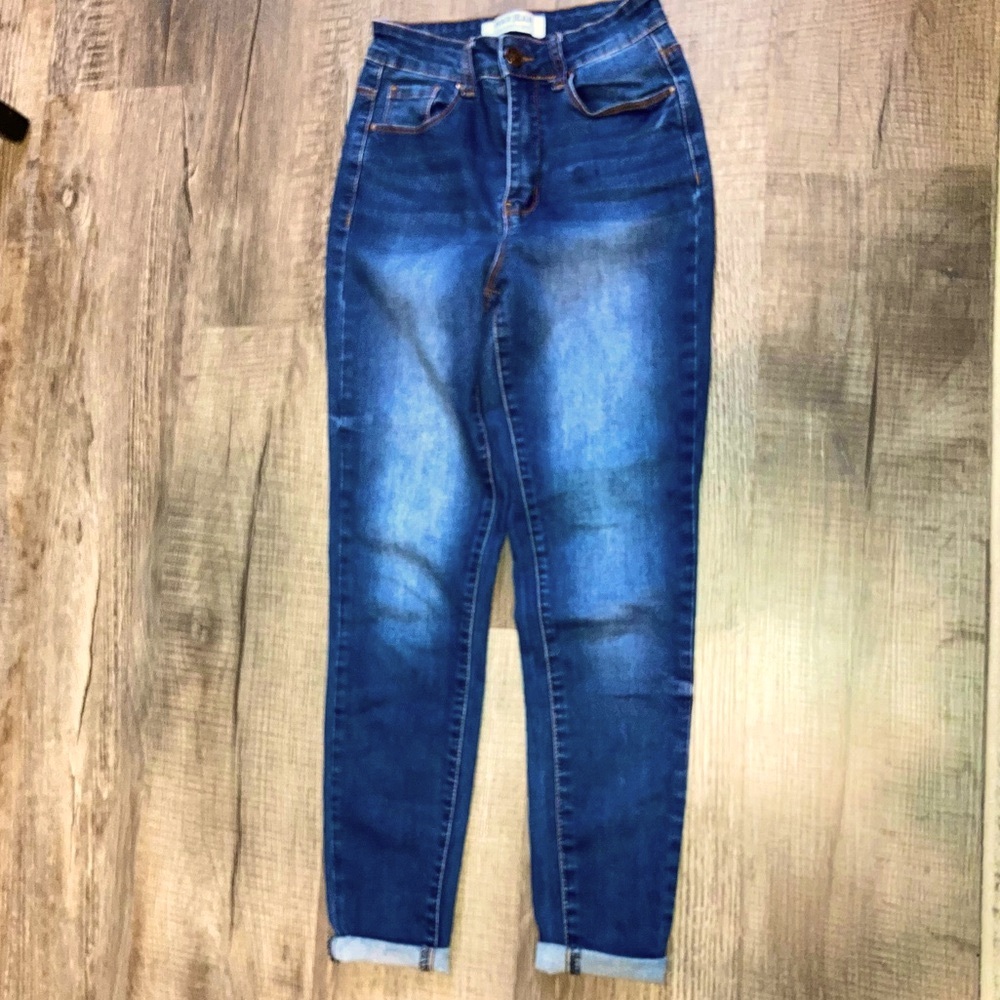 WAX Ankle Jeans Size 0/24 Stretch/ Cuffs retro Y2K